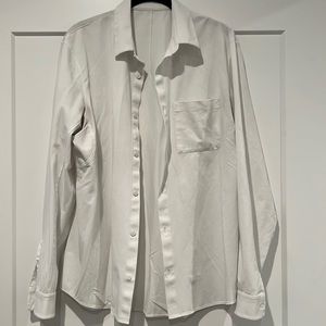 Classic White Men’s Dress Shirt - Clean Button-Down